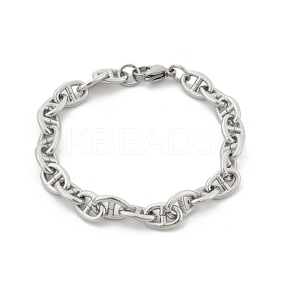 304 Stainless Steel Mariner Link Chain Bracelets for Women BJEW-F488-54C-P-1