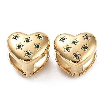 Golden 304 Stainless Steel Rhinestone Hoop Earrings EJEW-P245-08G-1
