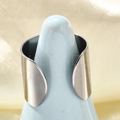 316 Surgical Stainless Steel Open Cuff Rings RJEW-F170-01P-04-1