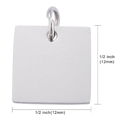 Anti-Tarnish 304 Stainless Steel Stamping Blank Tag Charms STAS-I311-28P-1