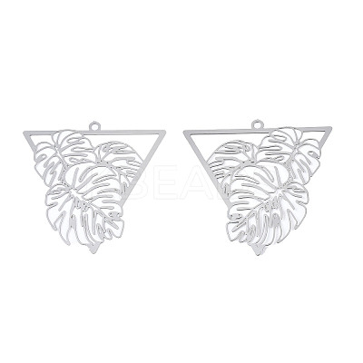 Non-Tarnish 201 Stainless Steel Filigree Pendants LS-STAS-S118-058-1