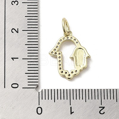 Brass Micro Pave Cubic Zirconia Pendants KK-E092-24G-03-1