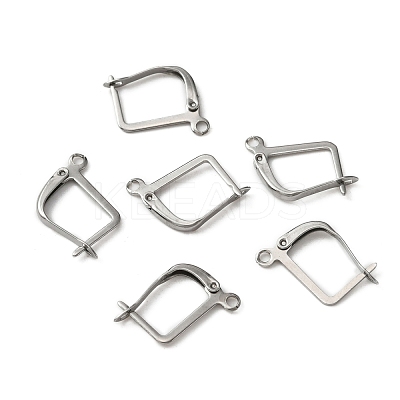 316 Surgical Stainless Steel Hoop Earring Findings STAS-WH0022-74-1