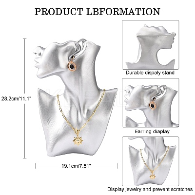High End Resin Side Body Model Portrait Jewelry Stand NDIS-B001-03B-1