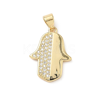 Brass Micro Pave Cubic Zirconia Pendants KK-D426-15A-G-1