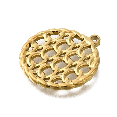 PVD Vacuum Plating 201 Stainless Steel Pendants STAS-C111-10G-1