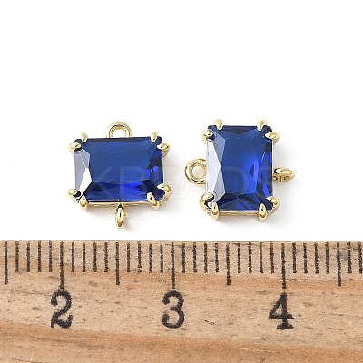 Brass Pave Cubic Zirconia Connector Charms KK-F892-53G-02-1