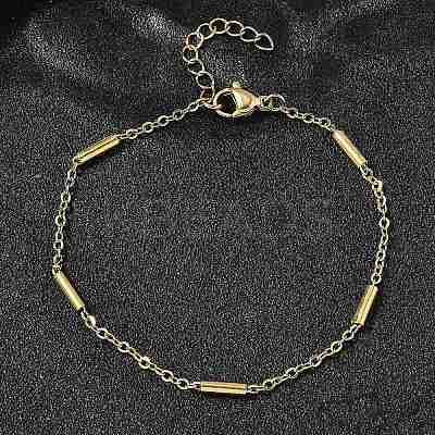 304 Stainless Steel Link Bracelets BJEW-A051-01G-1