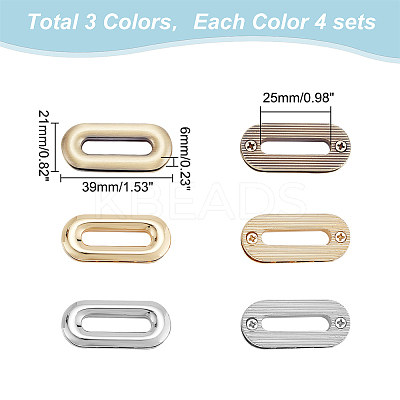 12Pcs 3 Colors Alloy Screw-in Grommet Eyelet Findings FIND-WR0008-70-1