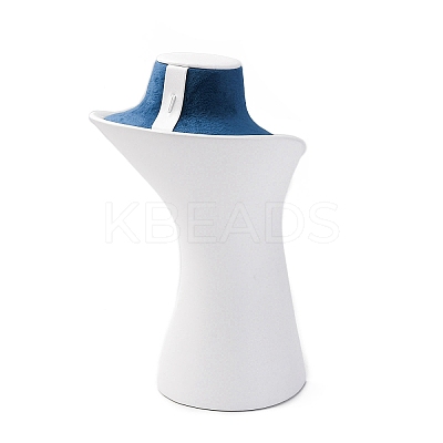 Bust Shaped PU Leather Jewelry Display Stands for Necklaces AJEW-A068-03A-1