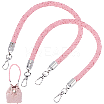 Braided Round PU Leather Bag Handles FIND-WH0180-01B-P-1