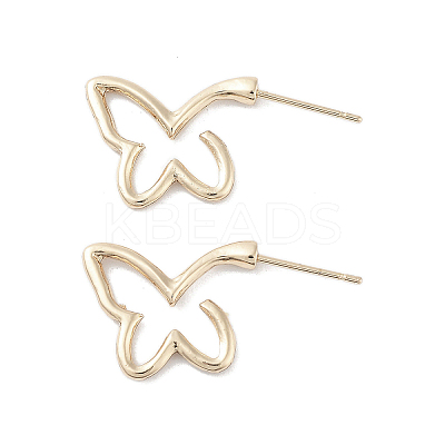Butterfly Alloy Studs Earrings for Women EJEW-H309-11KCG-1