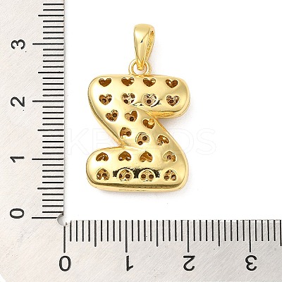 Brass Micro Pave Cubic Zirconia Pendants KK-E061-03G-26-1
