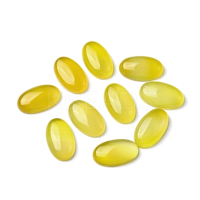 Natural Yellow Agate Cabochons G-A029-01-02-1