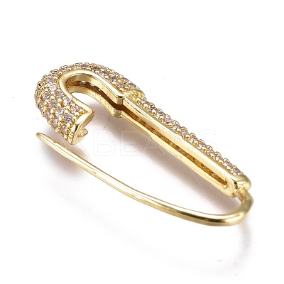 Brass Hoop Earrings EJEW-K085-03G-1
