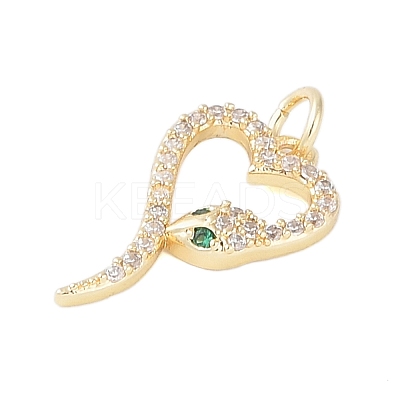 Rack Plating Brass Clear Cubic Zirconia Pendants KK-Z060-02G-02-1