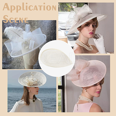 Linen Mini Hat Fascinator Base AJEW-WH0561-32C-1