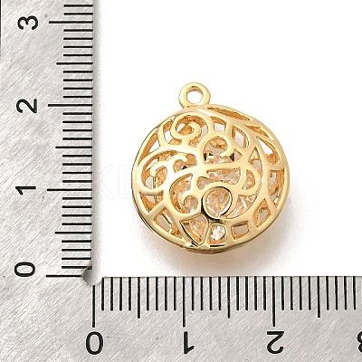 Brass with Cubic Zirconia Pendants KK-E792-28G-02-1