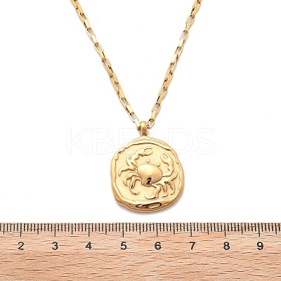304 Stainless Steel Constellation Pendant Necklaces NJEW-K392-01G-04-1