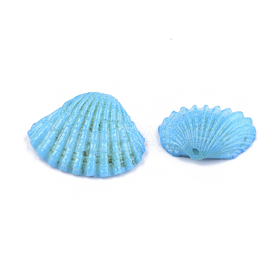 Spray Painted Sea Shell Pendants SSHEL-T007-01-1