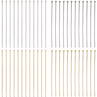 160Pcs 2 Styles 304 Stainless Steel Ball Head Pins and 160Pcs 2 Styles Flat Head Pins STAS-SC0007-74-1