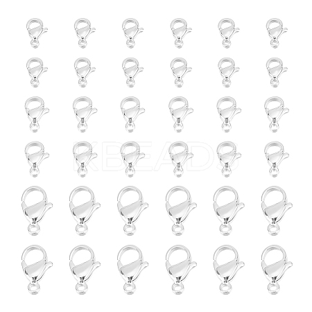 36Pcs 3 Styles 304 Stainless Steel Lobster Claw Clasps STAS-UN0050-08-1