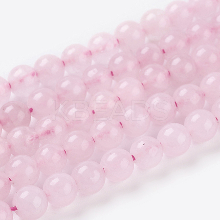 Natural Rose Quartz Beads Strands G-C076-4mm-3-1