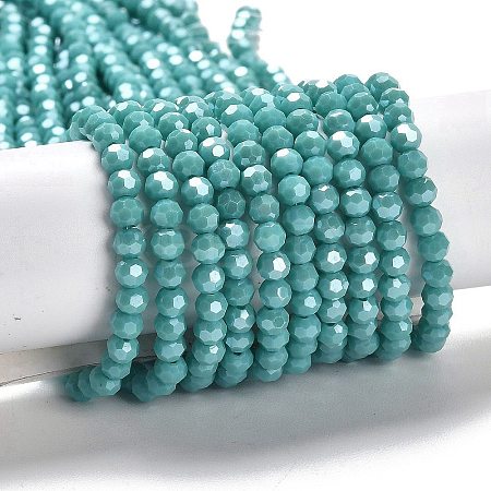 Electroplate Opaque Glass Beads Strands LS-EGLA-A035-P4mm-A12-1