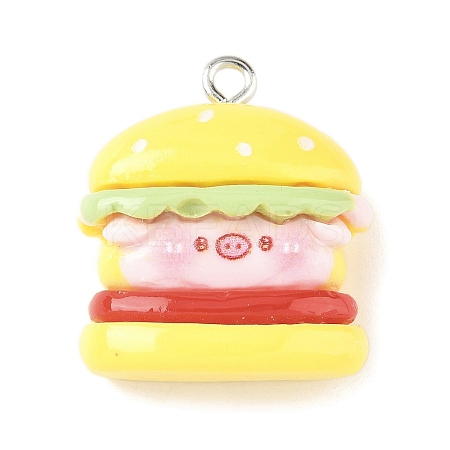 Cute Pin Theme Opaque Resin Pendants LS-RESI-V005-007B-1
