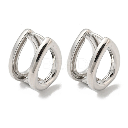 Brass Hoop Earrings for Women EJEW-E295-30P-1