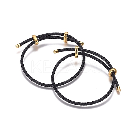 Adjustable 304 Stainless Steel Wire Rope Cord Bracelets Making AJEW-D047-01G-A01-1