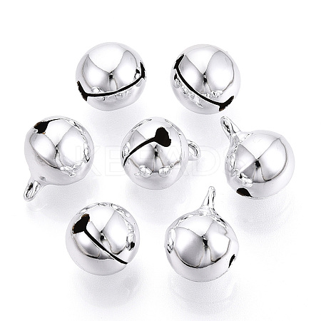 PVD Vacuum Plating Brass Bell Charms Pendants X-KKB-R002-12mm-08-1