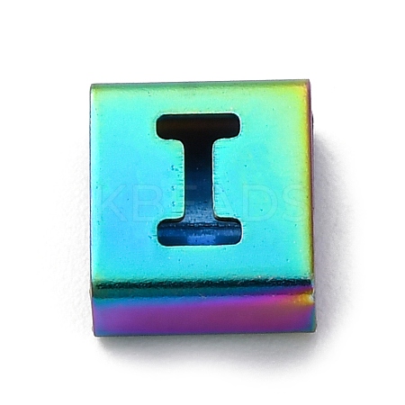 Ion Plating(IP) 304 Stainless Steel Square Slide Charms STAS-L132-03I-M-1