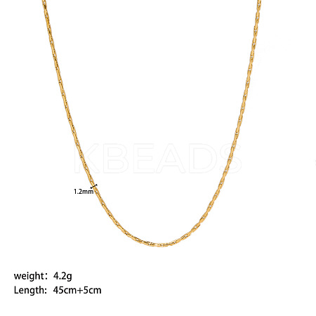 Stainless Steel Boston Link Chain Necklaces PW-WG8A4BA-07-1