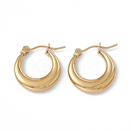 201 Stainless Steel Hoop Earrings with 304 Stainless Steel Pins for Women EJEW-B016-06G-1