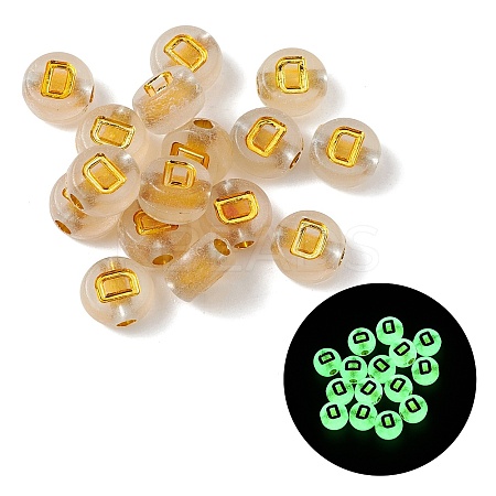 Luminous Transparent Acrylic Beads OACR-P037-01B-D-1