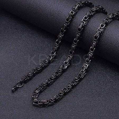Stainless Steel Byzantine Chain Necklaces for Men FS-WG56795-25-1