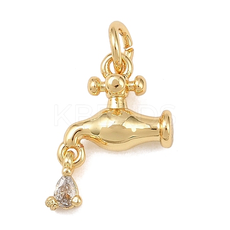 Brass Micro Pave Cubic Zirconia Pendants LS-KK-G544-34G-1