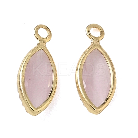 Brass & Cat Eye Pendants CE-CBA3C0B-01G-1
