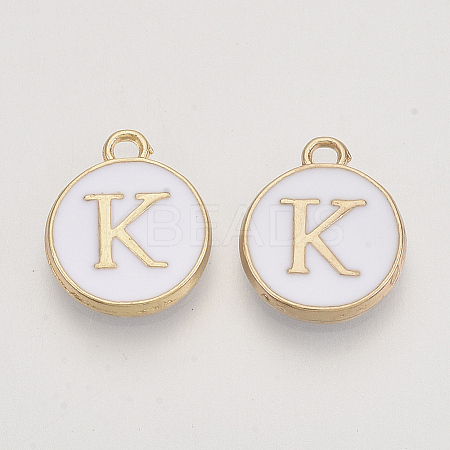 Golden Plated Alloy Charms LS-ENAM-S118-01K-1