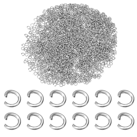 2000Pcs 304 Stainless Steel Open Jump Rings STAS-ME0001-15-1