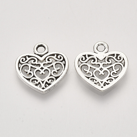 Tibetan Style Alloy Charms X-TIBEP-S319-005AS-RS-1
