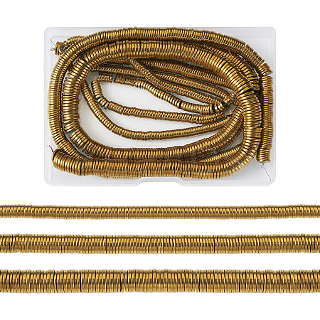 3 Strands 3 Styles Electroplate Non-magnetic Synthetic Hematite Beads Strands G-CW0001-09-1