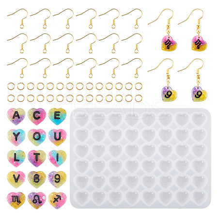 DIY Letter A~Z Pendant Silicone Molds DIY-TA0005-63A-1