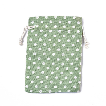 Polycotton(Polyester Cotton) Packing Pouches Drawstring Bags ABAG-T007-01F-1