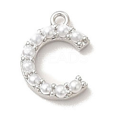 Plastic Imitation Pearl Pendants KK-P230-17P-C-1