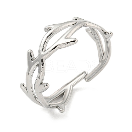 Non-Tarnish 304 Stainless Steel Open Cuff Rings RJEW-K245-92P-1
