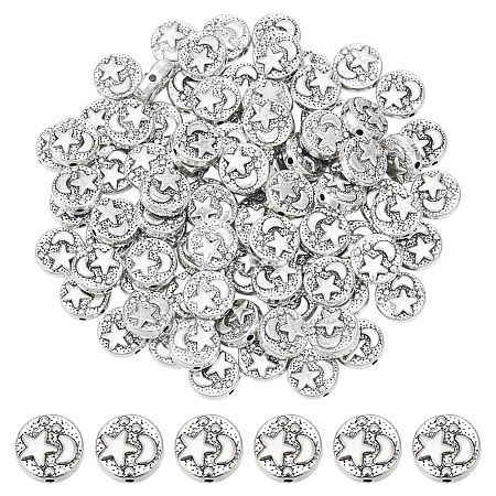 90pcs Tibetan Style Alloy Beads TIBEB-LP0001-14-1