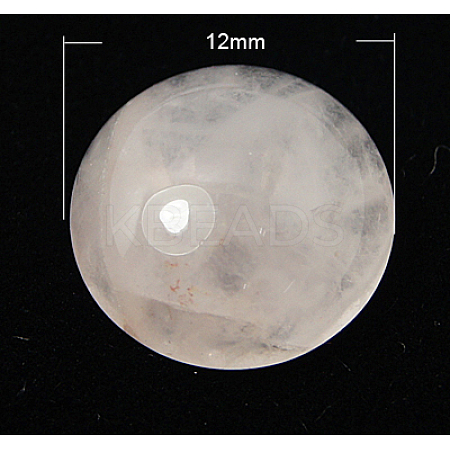 Natural Rose Quartz Cabochons X-G-ROSE12x5-1
