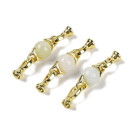 Natural Aquamarine with Brass Fold Over Clasps G-G141-03G-01-1